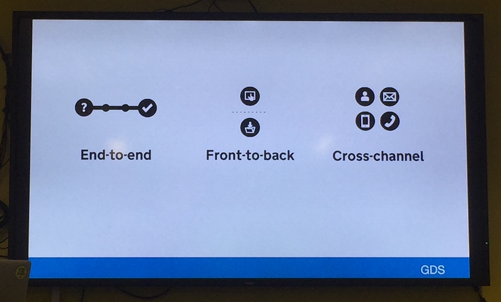 service design is end-to-end, front-to-back and cross-channel